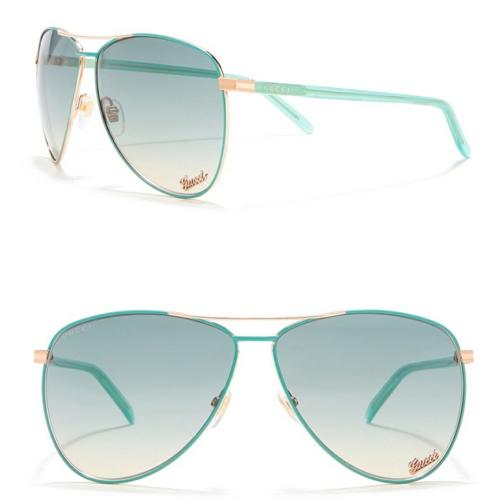 GUCCI62mm Aviator Sunglasses